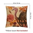 thumbnail image 4 of nygtbtfer Thanksgiving Pillow Set of 2Fall Theme Throw Pillow Covers Cartoon Turkey Pattern Happy Thanksgiving Pillow Case Pumpkin Cushion Covers Garden Sofa Couch Decor White, 4 of 7