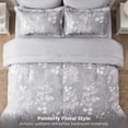 thumbnail image 3 of U by Bedsure Full Comforter Set Grey, Bed in a Bag Full Size Bedding, 7-Pieces Botanical Flowers Spring Comforter, Sheets, Pillowcases & Shams, 3 of 9