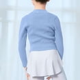 thumbnail image 6 of mgoYE Girl's Dance Wrap Sweater Ballet Top Warm up for Leotards, Dress(Blue,120), 6 of 8