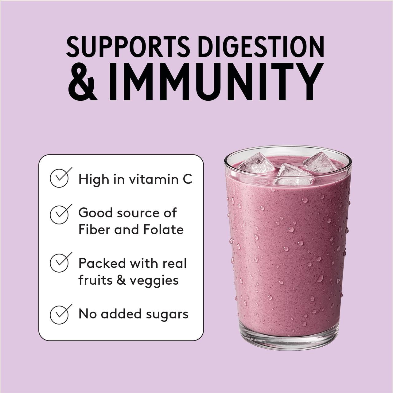 Kencko Purples Instant Superfood Fruit & Veggie Smoothies, .636 oz, 4 Pack