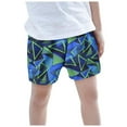 thumbnail image 3 of ZHOGXU Child Boys Girls Summer Shorts With Pockets Cartoon Print Elastic Waist Comfortable Lightweight Casual Wear For Holiday Beach,Blue,6-7 Years, 3 of 5