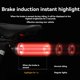 thumbnail image 3 of 2X Bicicleta Freno Inteligente Luz de Detección Automática Impermeable LED Tipo-C Carga Luz Trasera de Ciclismo Accesorios de Luz Trasera de Bicicleta B, 3 of 4