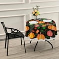 thumbnail image 7 of Coolnut 60" Watercolor Pumpkins Round Tablecloth, Waterproof Stain and Wrinkle Resistant Washable Decorative Table Covers for Kitchen Dining Tabletop Party Outdoor Picnic, 7 of 7