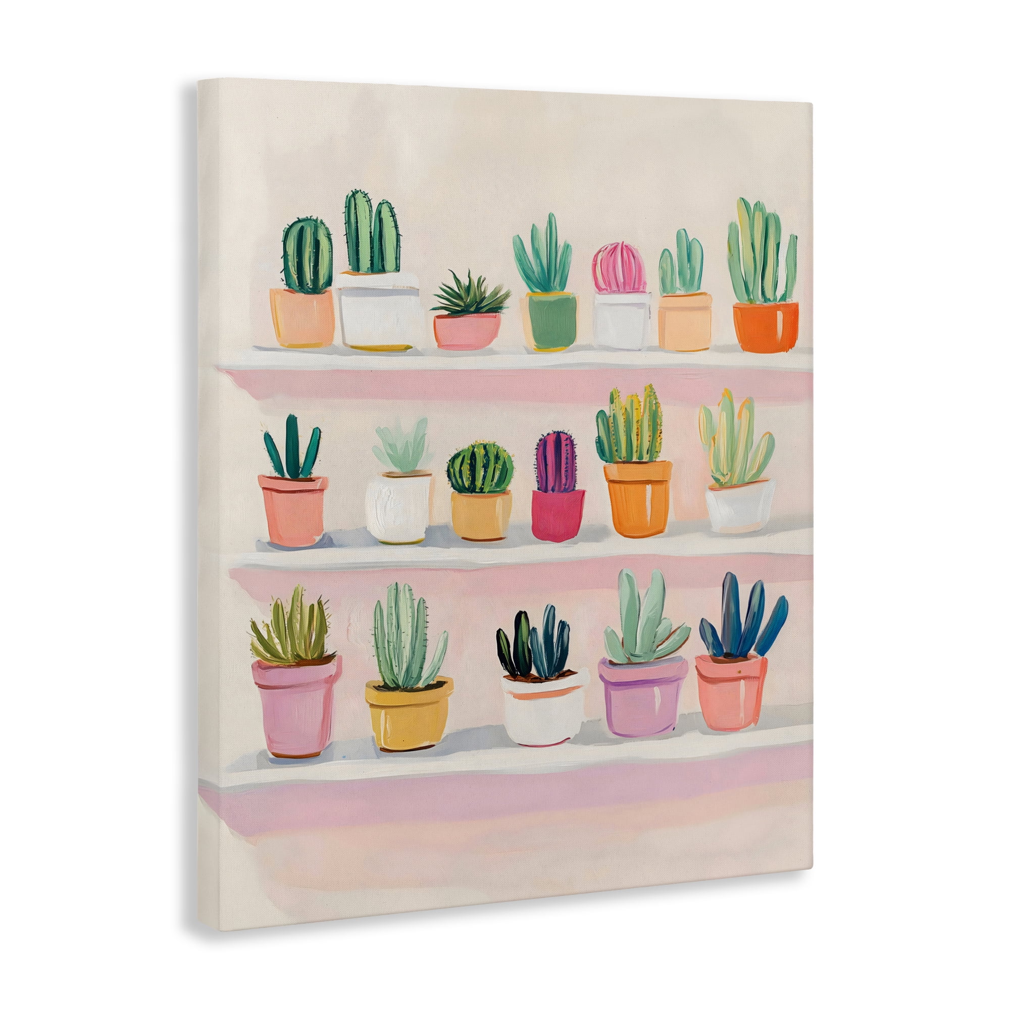 Stupell Industries Cactus Shelf Arrangement Canvas Wall Art, design by The Prints Vibe