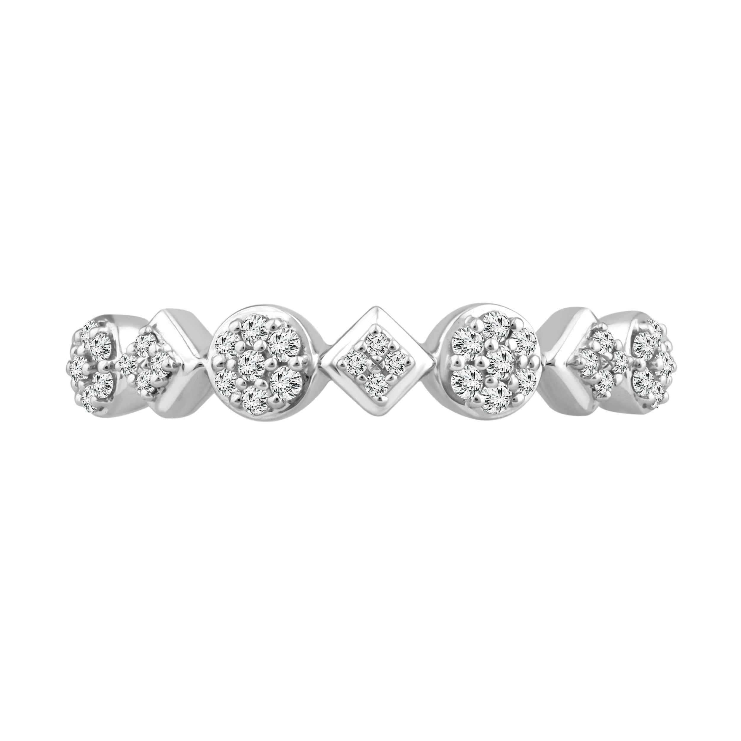 Color of Love 1/6 Carat T.W. Diamond Stackable Band in 10K White Gold (I-J,I3)