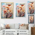 thumbnail image 4 of Designart "Carnations Representation Colorfuled Acrylic I" Floral & Botanical Floater Framed Wall Art Print, 4 of 7