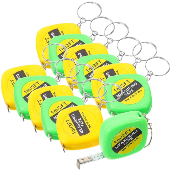 Raindrops 12 PCS Measuring Tape Keychain Bulk Practical Measure Clear Scale