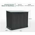 thumbnail image 3 of 4.3 x 2.3 Foot Resin Outdoor Storage Shed with Easy Lift Hinges, Perfect for Trash Cans, Yard Tools, and Pool Toys, Black, 3 of 5