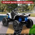 thumbnail image 2 of 24V Ride on Toys, 4 Wheeler ATV for Kids with 2 Seater, 4x200W Motors, 4WD/2WD Switchable, White, 2 of 8