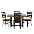 thumbnail image 4 of Walker Edison 5 piece Farmhouse Dining Set, Reclaimed Barnwood and Black, 4 of 7
