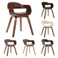 thumbnail image 6 of vidaXL Dining Chair with Bentwood and Faux Leather Side Chair for Kitchen, 6 of 26