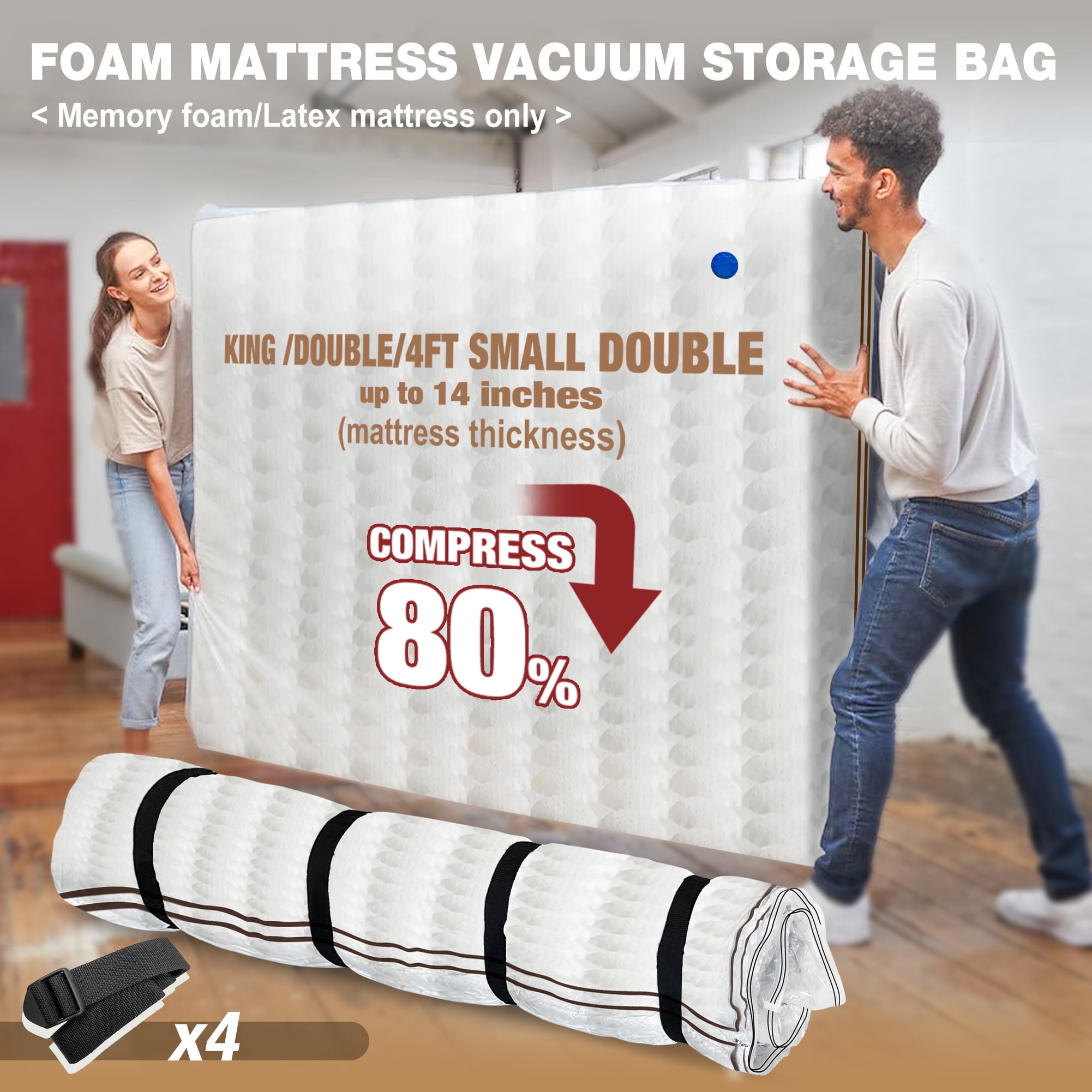 AGALI Queen Mattress Vacuum Bag - XL Compression Storage Seal