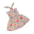 thumbnail image 4 of Vestido Sin Mangas Floral Hairband Traje Para Muñeca De 18 Pulgadas Amarillo Zulema Traje de muñecas vestido de tela, 4 of 6