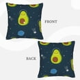 thumbnail image 3 of Bingfone Avocado in Space Linen Throw Pillow Covers Cushion Case Pocket Button Vintage Farmhouse Pillowcase for Sofa Couch Bed 20"x20", 3 of 9