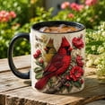 thumbnail image 6 of Ceramic Coffee Mug 11 Oz Female Cardinal Mug with Floral Decor Great Gift for Bird Lover for Coffee Tea Drinking Perfect Christmas Gift Housewarming Gift, 6 of 9