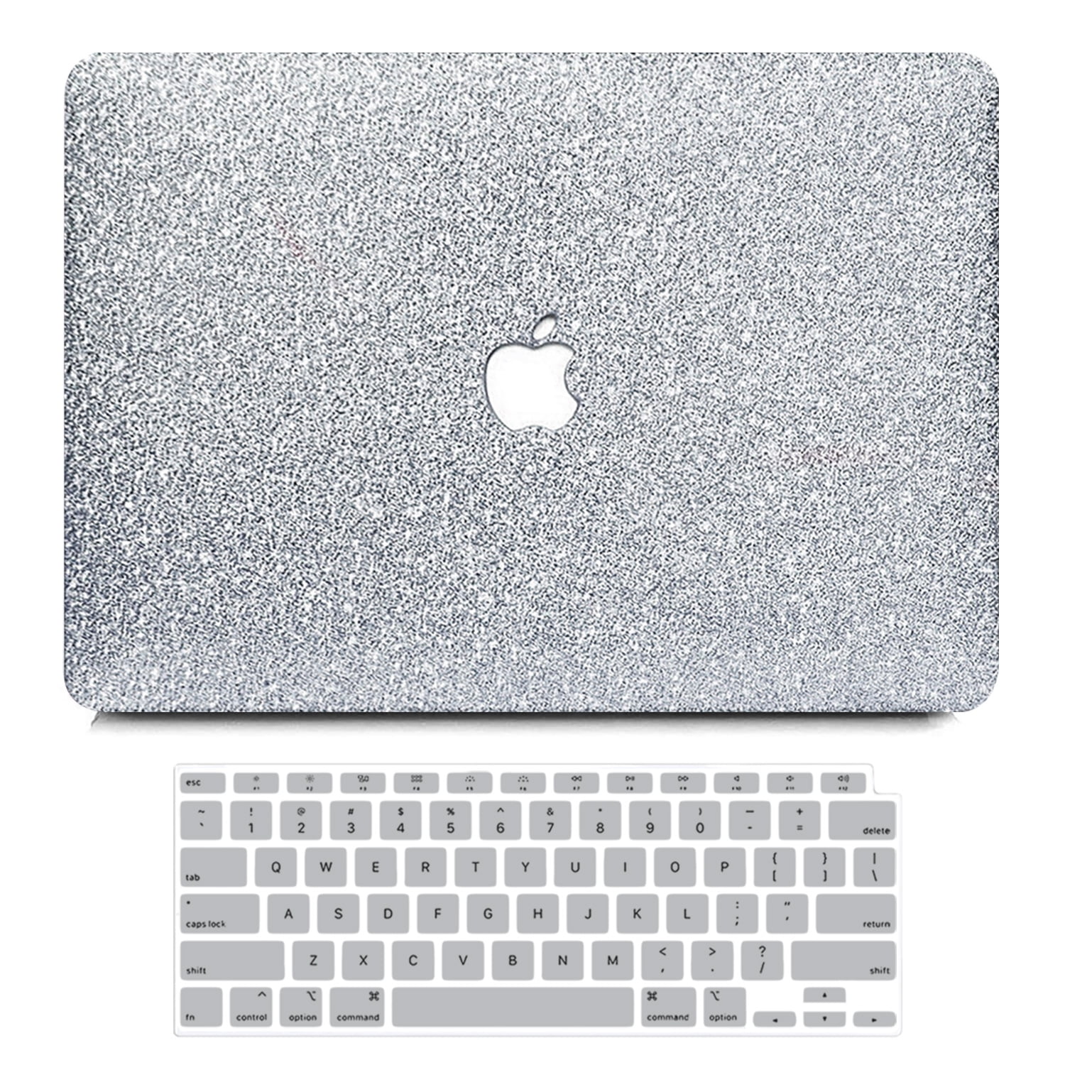 MacBook Air 13 Inch Case 2019 2018 Release A1932 Gold Anban Glitter Bling Smooth Protective Laptop Shell Slim Snap On Case with Keyboard Cover Compatible for Mac Air 13 inch with Touch ID 