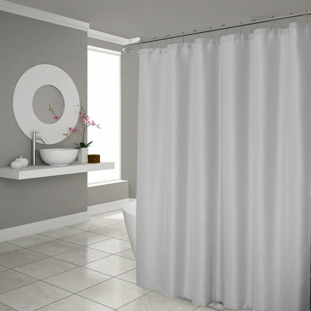 homeroots Rideau de Douche Luxueux en Nid d'Abeille Argenté 399719