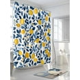 thumbnail image 3 of Shower Curtains Watercolor Yellow Lemon Blue Leaves Bath Curtain Plant Waterproof Bathroom Shower Curtain Set with Hooks Decoration 72 x 84 Inches, 3 of 7