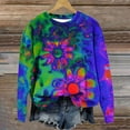 thumbnail image 2 of Turilly Sweatshirts for Women Crewneck Casual Fall Long Sleeve Shirts Lightweight Pullover Loose Fit Tunic Top on, 2 of 4