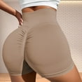 thumbnail image 4 of EHRWE Workout Shorts For Women Workout Shorts Solid Color High Waisted Workout Gym Seamless Yoga Pants Classic, 4 of 5