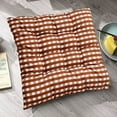 thumbnail image 3 of Chair Cushion Pads - Striped Dining Kitchen Office Chair Seat Cushion with Ties - Durable Cotton Fabric Cover - Indoor Use, 16x16 in, 3 of 8