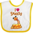 thumbnail image 3 of Inktastic I Love Snakes Boys or Girls Baby Bib, 3 of 4