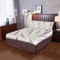thumbnail image 2 of Juego de ropa de cama ABPHQTO 3 piezas Funda de edredón morado con flores de lavanda, 2 of 4