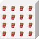 thumbnail image 1 of Pegatinas de plástico impermeables con diseño de papas fritas, pegatinas para planificadores, pegatinas de dibujos animados de puntos redondos y pequeñas patatas fritas., 1 of 9