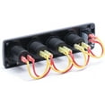 thumbnail image 2 of 9" Black Functional Blue Sea 4368 Accessory Panel 12V Socket, 2X Dual USB, 2 of 2