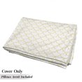 thumbnail image 5 of Quatrefoil Floor Pillow Lounger Cover, Persian Moroccan Orient Style Image in Oriental Wavy Shapes Art Print, Nap Mat Printed Fabric Case for 5 Pillows, 88" x 36", Yellow and White, by Ambesonne, 5 of 5