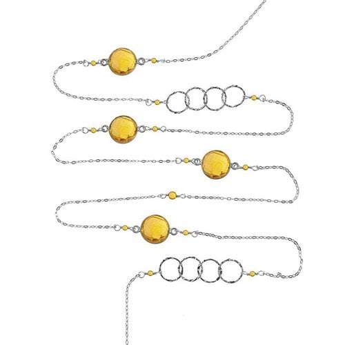 Chayenne Jewelry Small Citrine Quartz Signature Silver Long Necklace by Generic