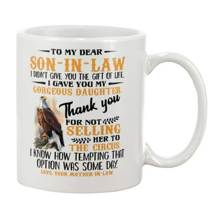 

Travel Coffee Mug Letter Printed Easy To Clean For Son-In-Law Brother