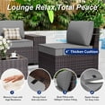 thumbnail image 3 of ASJMR 9 Pieces Outdoor Patio Furniture Sets with 2 Swivel Chairs and Cusions,PE Rattan Wicker Conversation Outside Sectional Sofa Set,Grey, 3 of 10