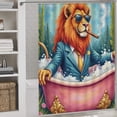 thumbnail image 2 of Lion Print Shower Curtain Art Style Bathroom Decor Shower Curtain with 12 Hooks,66inx72in, 2 of 6