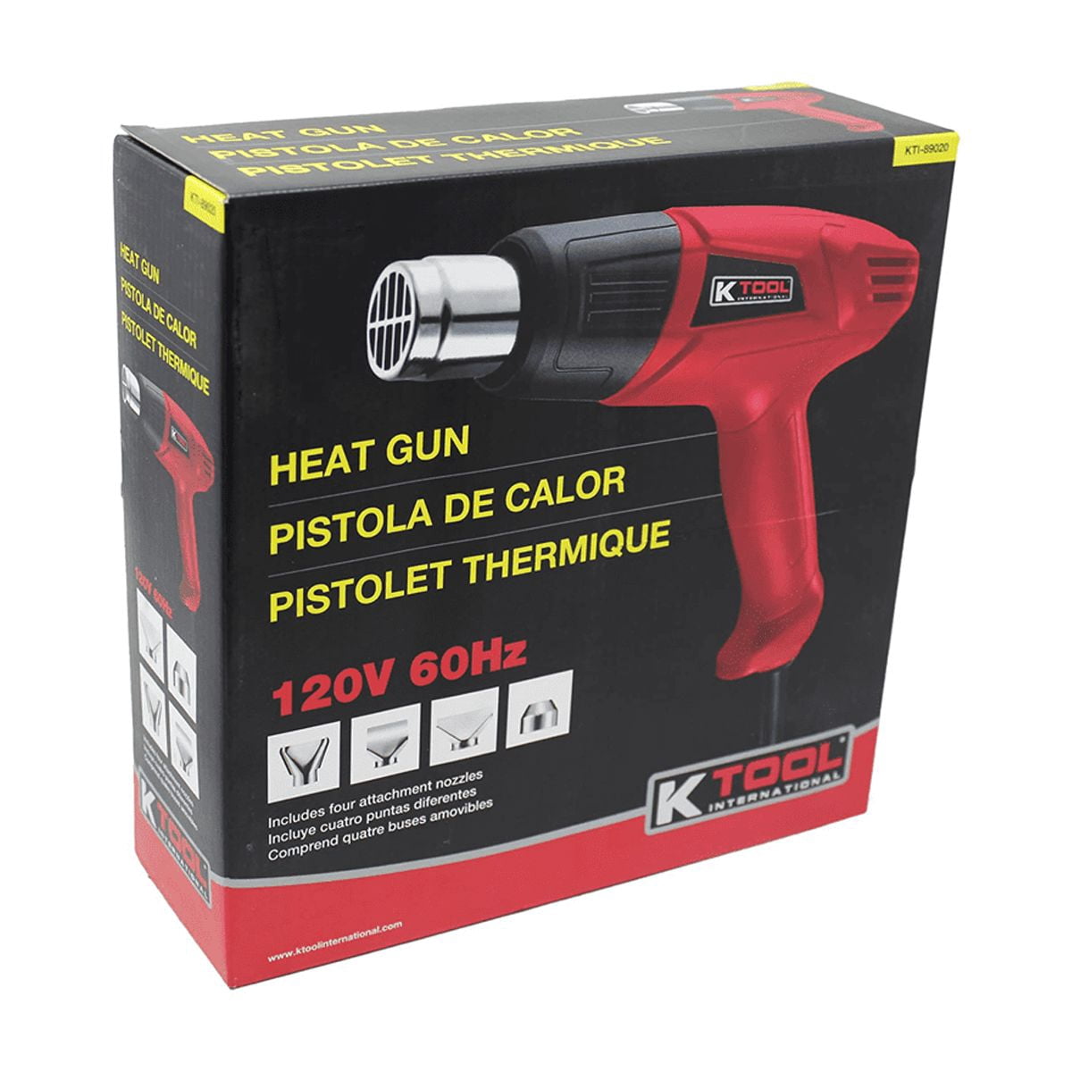 K Tool International KTI89020 120V Pro Heat Gun, Red