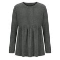 thumbnail image 6 of Turilly Women's Solid Color Pregnant Women's Clothing Striped Knitted Sweater Top, 6 of 8