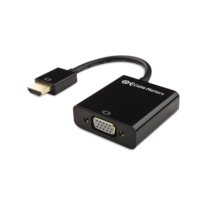 Cable Matters HDMI to VGA Adapter (HDMI to VGA Converter) in Black - .com