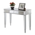 thumbnail image 4 of UrbanPro Modern Glass One-Drawer Desk/Console Table in Silver, 4 of 10