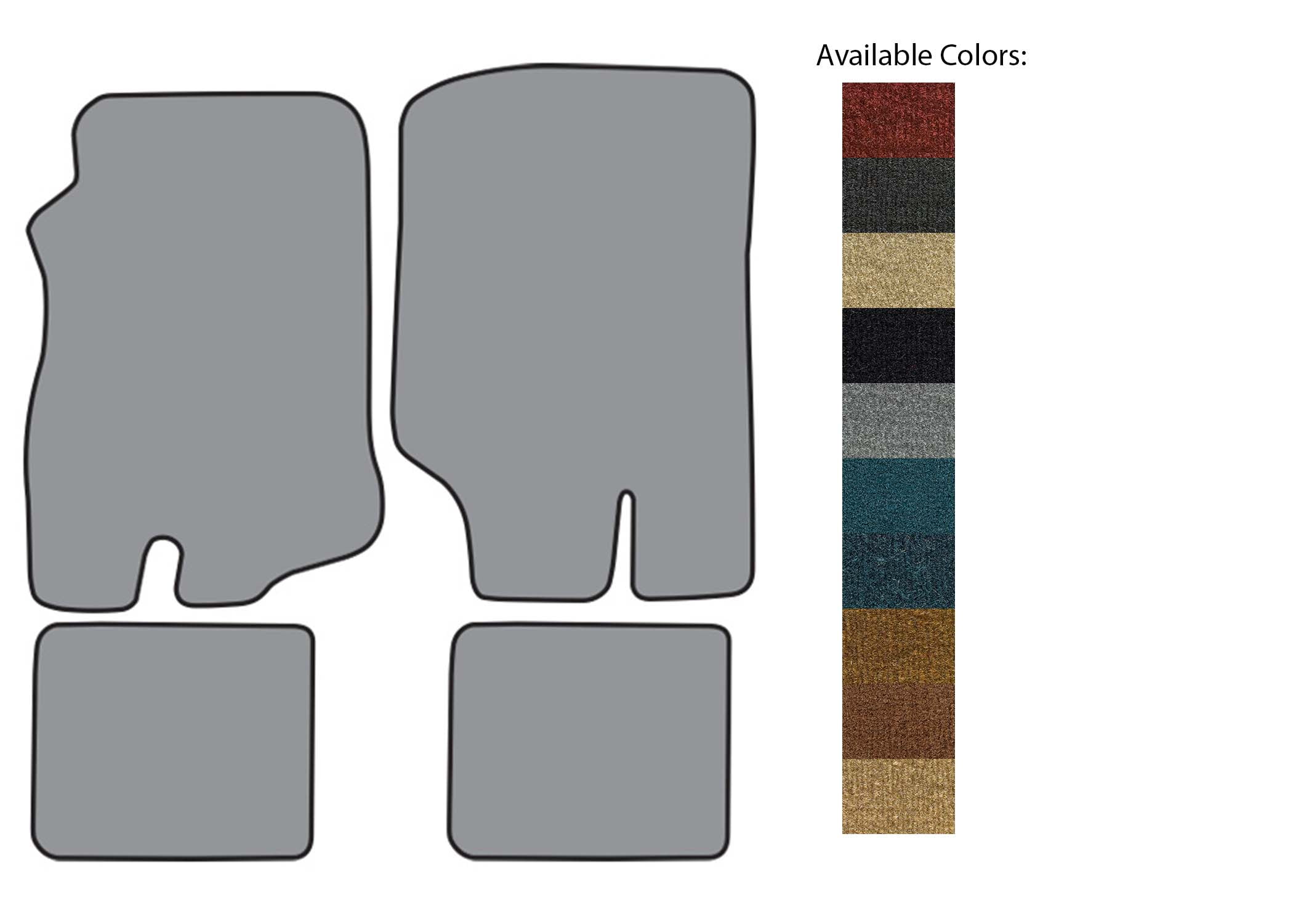 19761983 Jeep CJ5 Floor Mat 4pc (FM197F FM18R) 7701 Graphite Cutpile