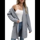 thumbnail image 2 of Cárdigan de Larga de Otoño para Mujer, Moderno Cárdigan de Punto Holgado con Bolsillos y Abertura Frontal para Invierno. Gris XL, 2 of 10