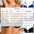 thumbnail image 3 of Wireless Bras for Women Comfortable Push up V Neck Bralette Seamless T Shirt Bras Daily Wear Blue S, 3 of 9