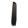 thumbnail image 2 of FITYLE 26 inch Long Straight Ponytail Extension,Soft as Human Hair,Styling Ponytails,Beauty Supplies Wrap Around Ponytail Extension for Girls brownish black, 2 of 10