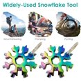 thumbnail image 2 of Wrench 18-in-1 Snowflake Multi-Tool Stainless Steel Multitool Card Combination Portable Outdoor Snowflake Wrench Cool Gadgets Gift, 2 of 7