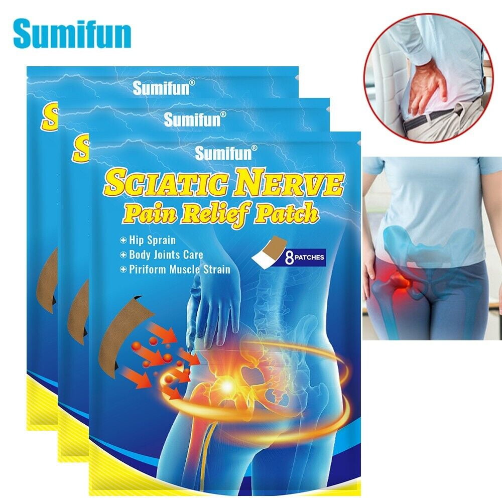12pcs Sumifun Sciatic Nerve Pain Relief Patch Piriformis Hip