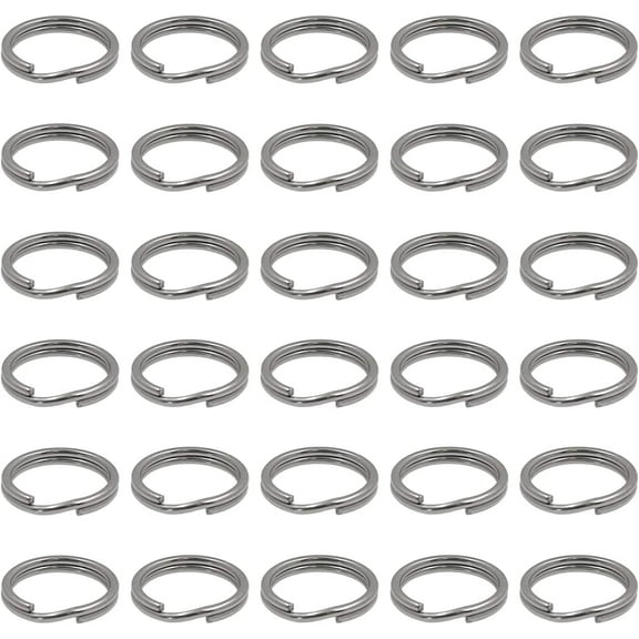 60Pcs Small Key Chain Ring, Stainless Steel Split Rings, Mini Split Jump Ring with Double Loops,Round Key Rings, Split Rings Key Chains for Keys Organization, Silver (10mm Outer Diameter)