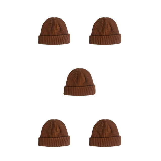 Sonducket Sombrero de hilo de punto de invierno Gorras de cabeza corta Hombres Mujeres Sombreros Senderismo Café Type2 NO2