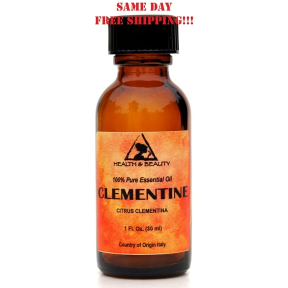 CLEMENTINE ESSENTIAL OIL AROMATHERAPY NATURAL 100% PURE GLASS BOTTLE 1 OZ, 30 ML