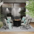 thumbnail image 6 of Grand Patio 5-Piece Patio Furniture Set with Fire Pit Table Rocking Patio Chairs Set of 4, Outdoor Conversation Sets for Deck, Garden, Steel Frame with Cushions, Gray, 6 of 6