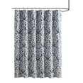 thumbnail image 1 of Madison Park Odette Rideau de Douche Jacquard en Polyester Bleu Marine, 1 of 5