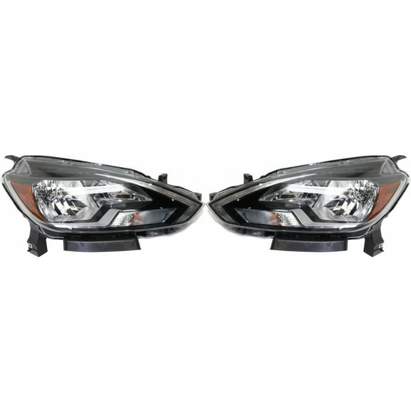 For Nissan Sentra Headlight 2016 2017 Pair Driver and Passenger Side S/FE   S/SV NI2502244   NI2503244-replaces 26060-3YU0A   26010-3YU0A